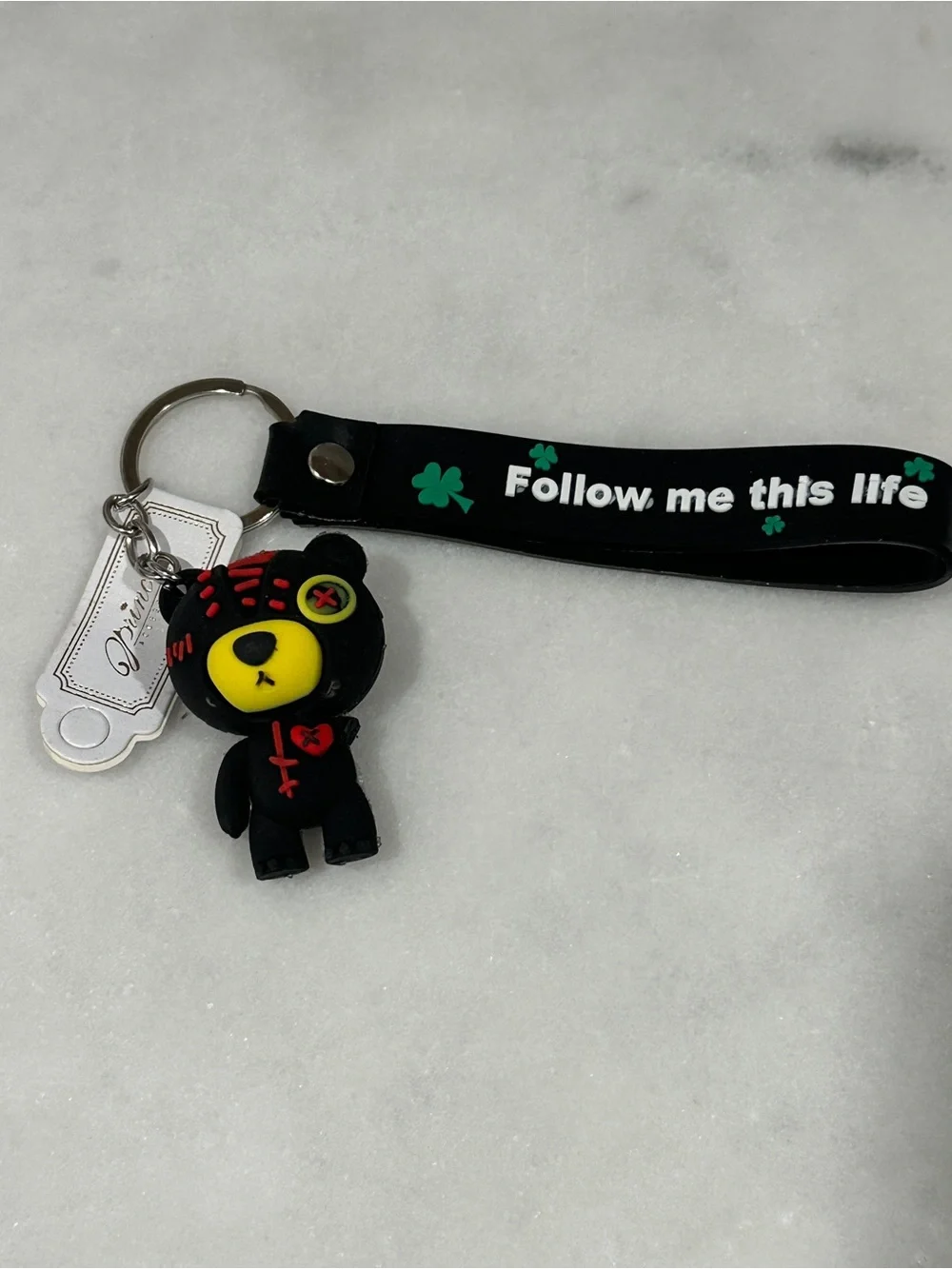 Bear Keychain Kids Accessory - Follow Me Black or Aqua